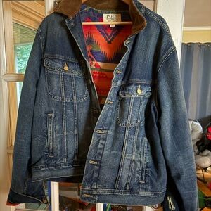 Ralph Lauren Blue and Brown Lightweight Shirt Jacket